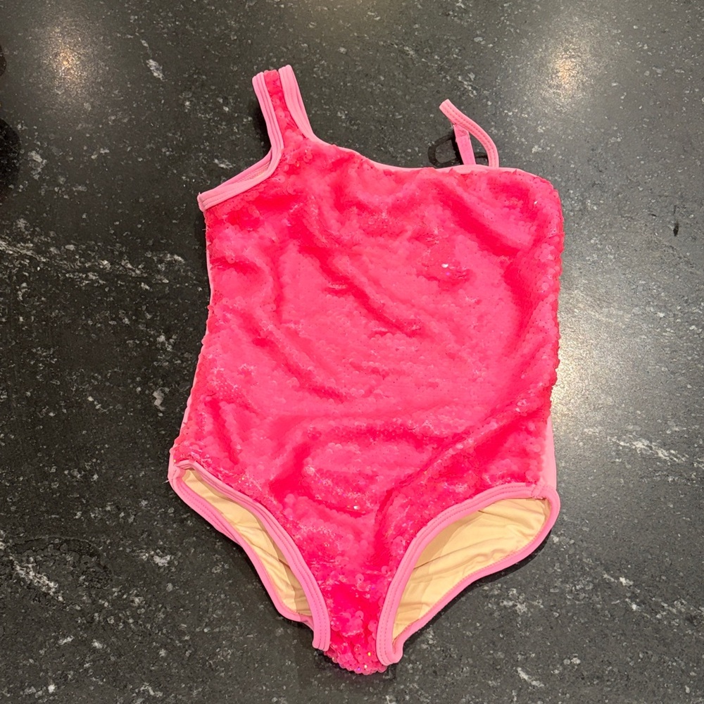 Pink Sequin Swimsuit - Size 6